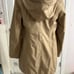 Michael Kors double breasted trench coat, removal hood, gold buttons.