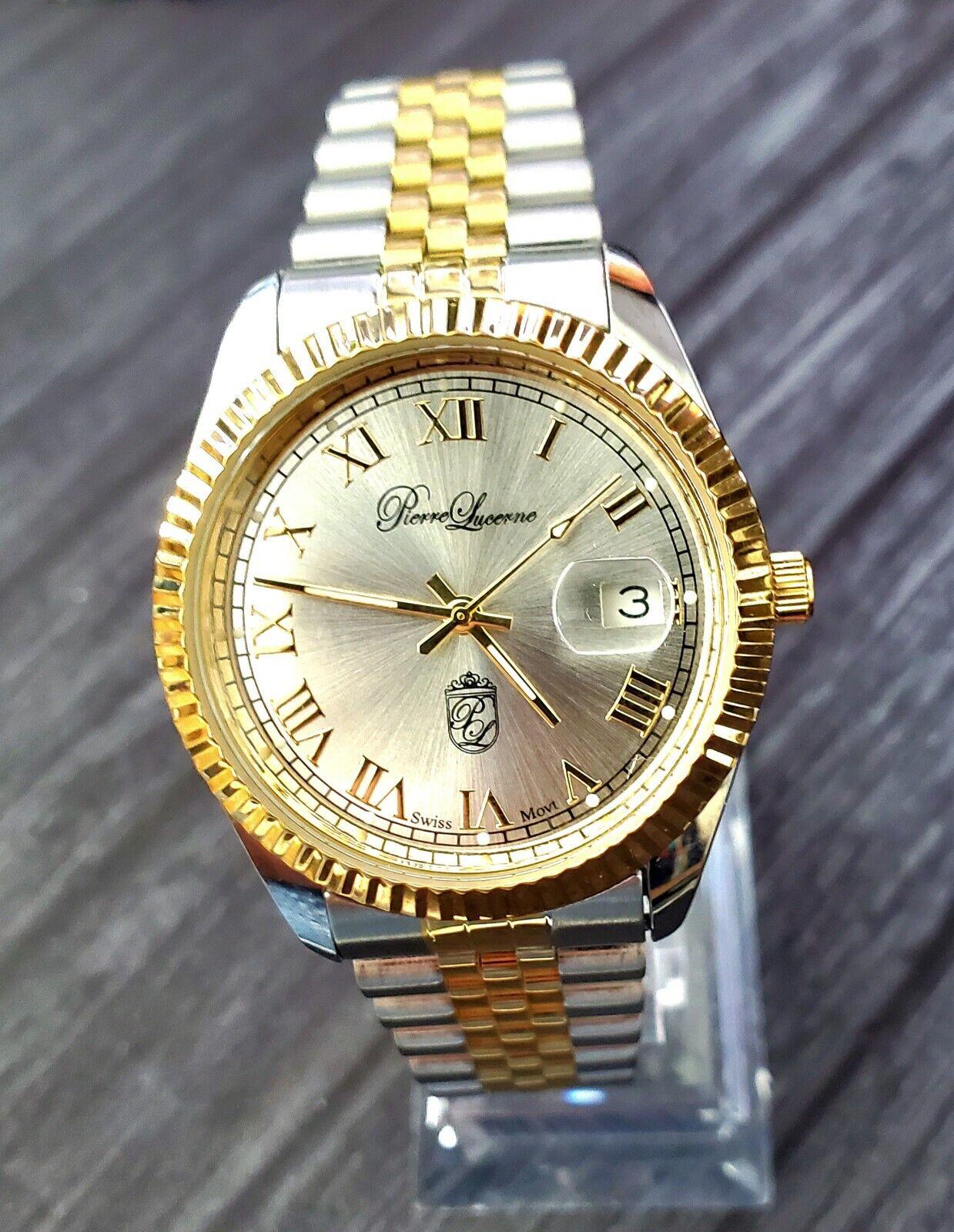 Authentic Pierre Lucerne Swiss President DateJust Mens Watch