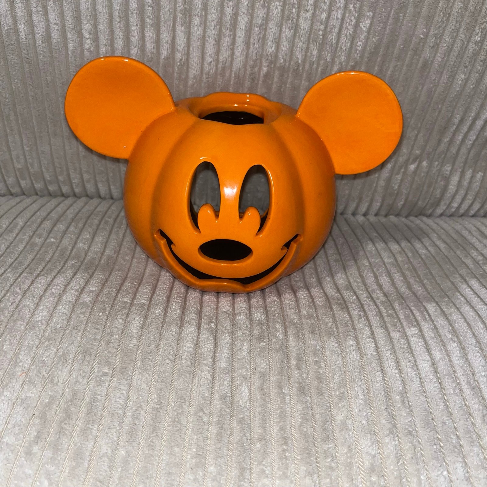 Mickey Mouse Disney jack-o’-lantern pumpkin candle holder ceramic