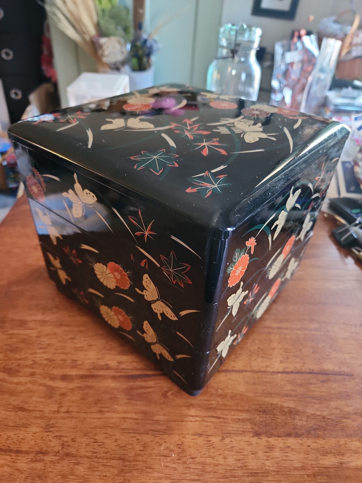 Vtg MMA Japanese Lacquerware Jewelry Box
