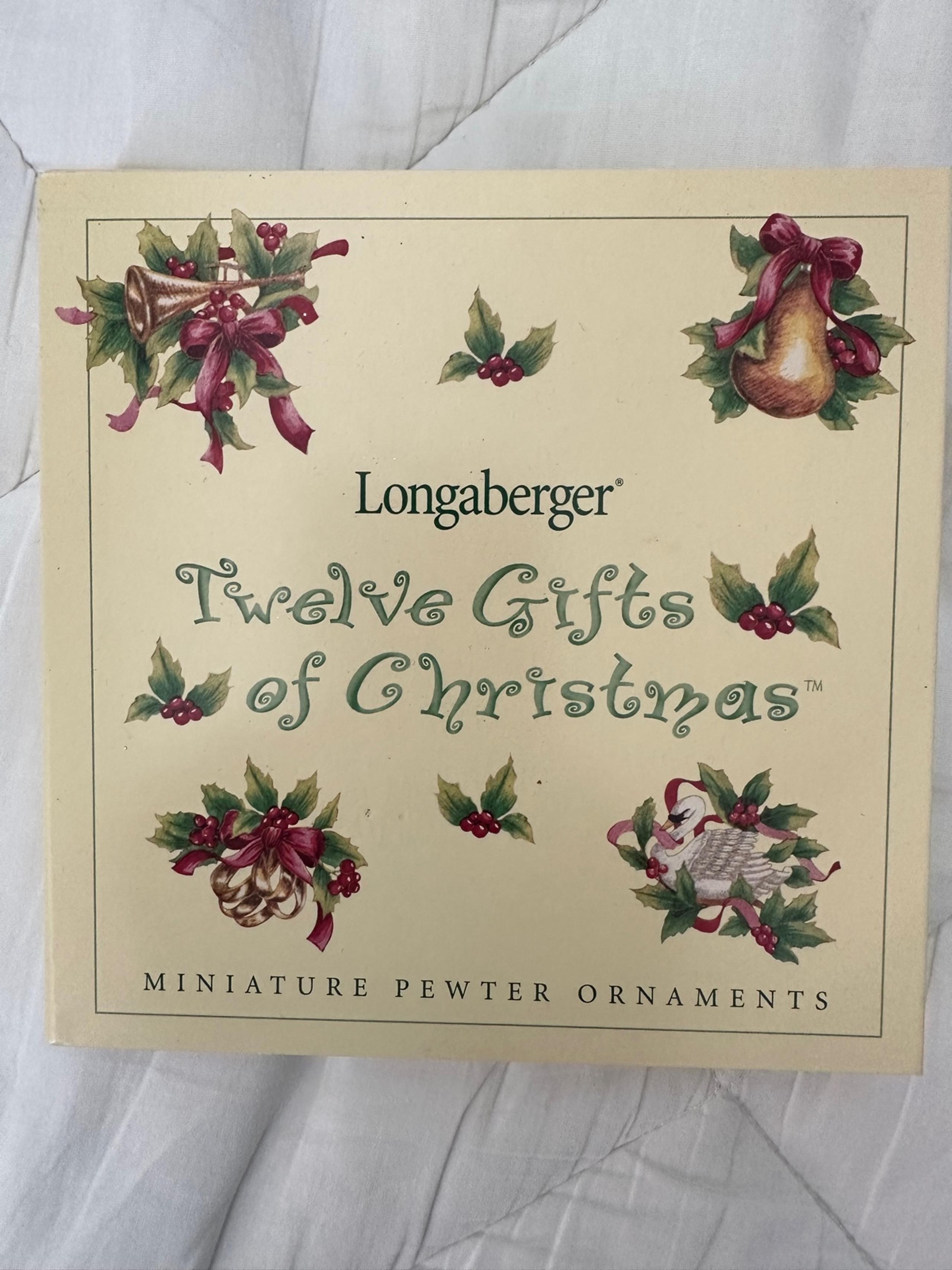 Longaberger twelve gift ornaments