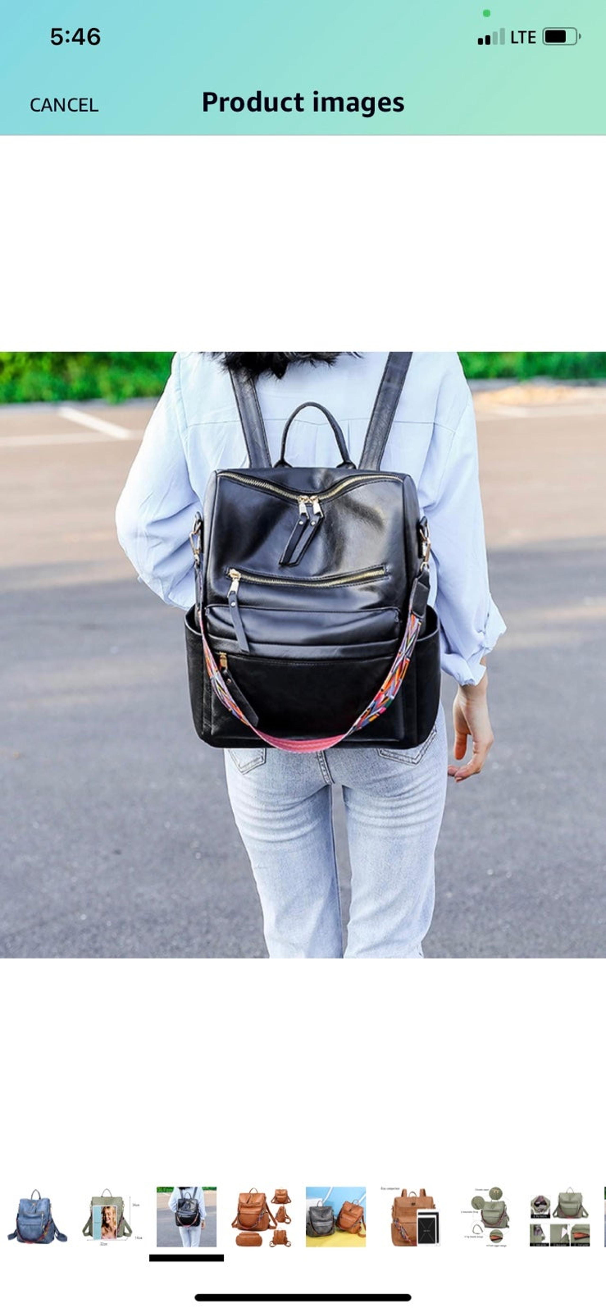 IBLUE Fashion Backpack Purse for Women Convertible Travel Shoulder Bag PU Leathe