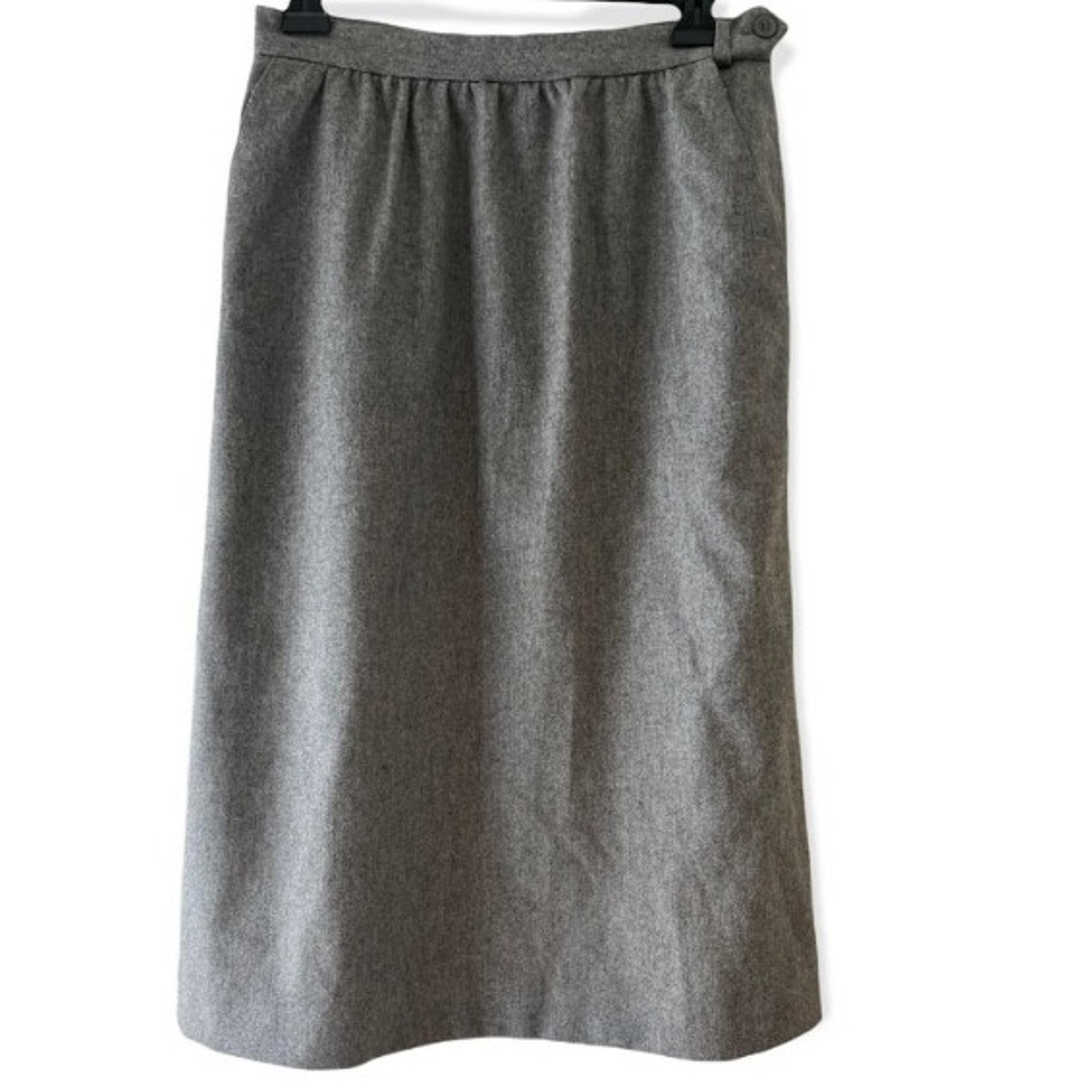 Womens Skirt Size 12 Vintage JH Collectable A Line Wool Blend Gray Pockets Size