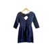 Lela Rose Silk Blend Cocktail Dress Blue/Black Size 2