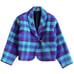 Vintage Purple and Blue Plaid Wool Jacket