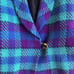 Vintage Purple and Blue Plaid Wool Jacket