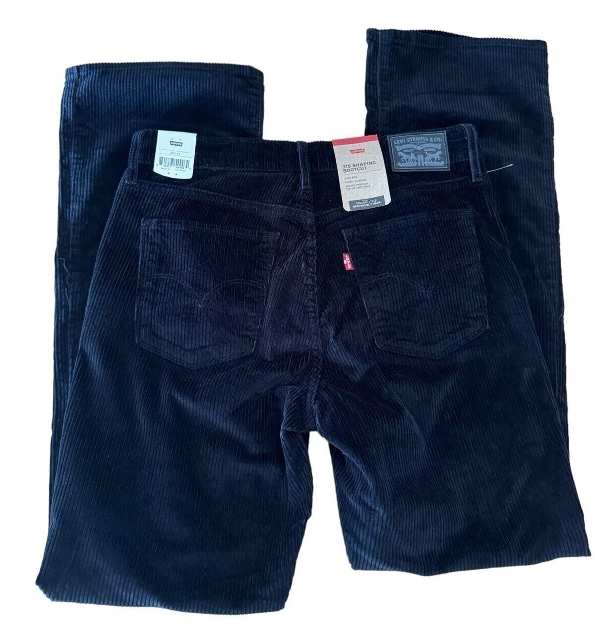 NWT Levi's Men's Pants Size 29x30 Corduroy Straight Leg Cotton Black