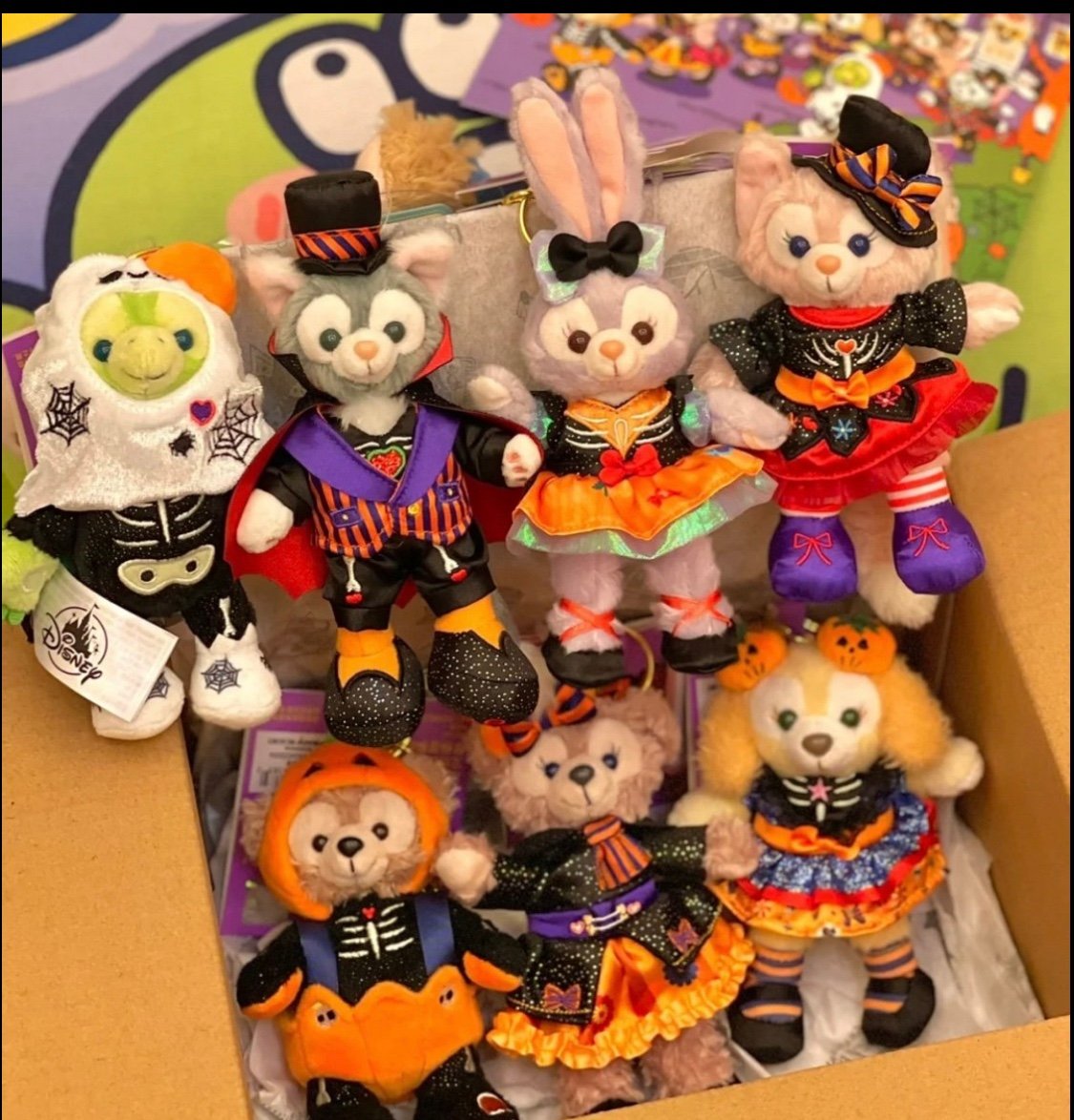 Whole set of Disney duffy and his friends Halloween Plush Toy keychain