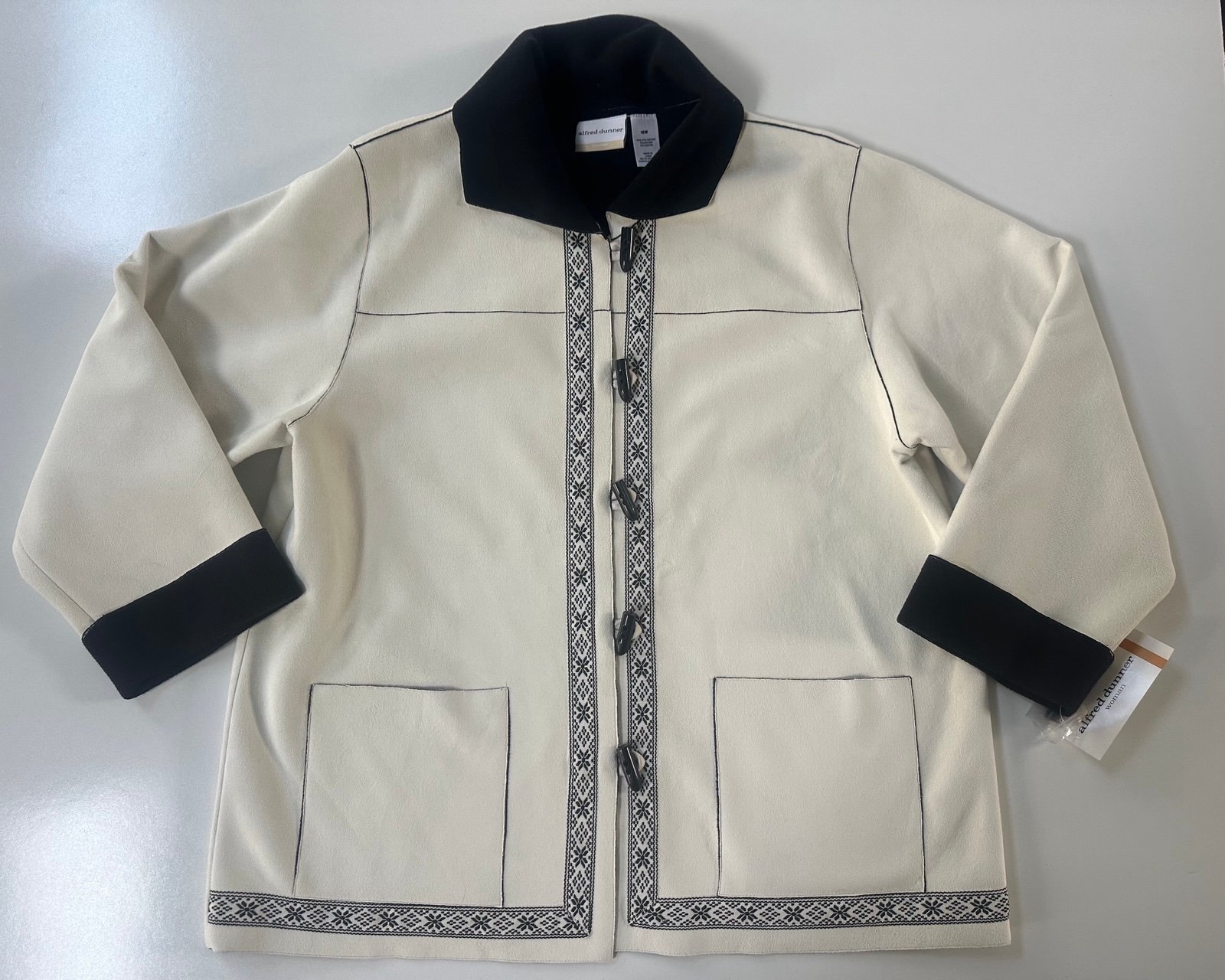 Woman's Size 16W - Alfred Dunner Woman Sueded Jacket Coat Aztec - New