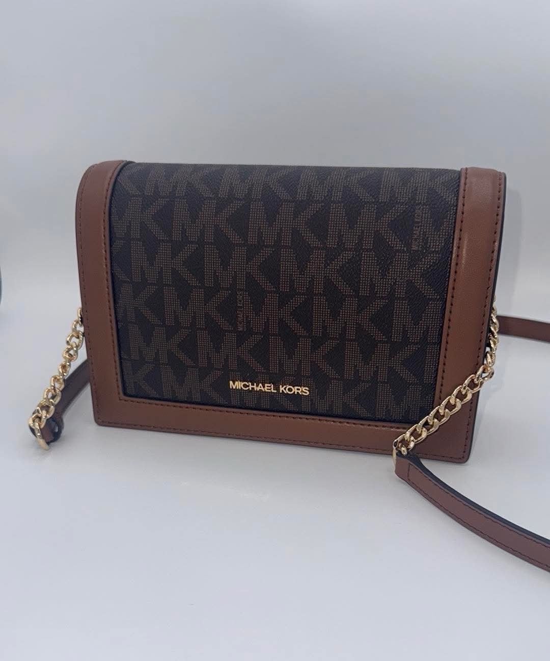 NWT Michael Kors Brown/luggage Jet Set Crossbody Bag