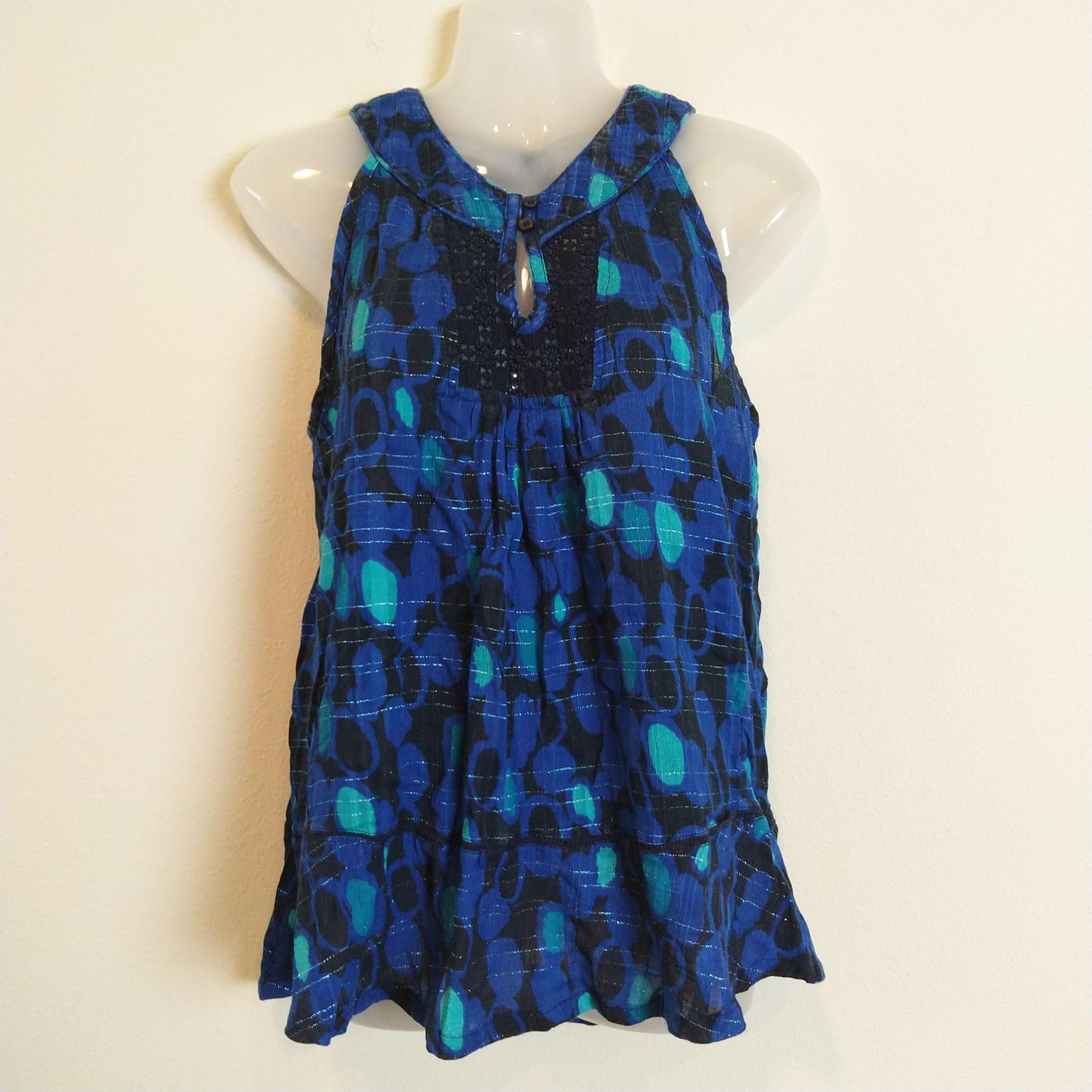 DKNY Jeans Tank Top Blouse Crochet Lace