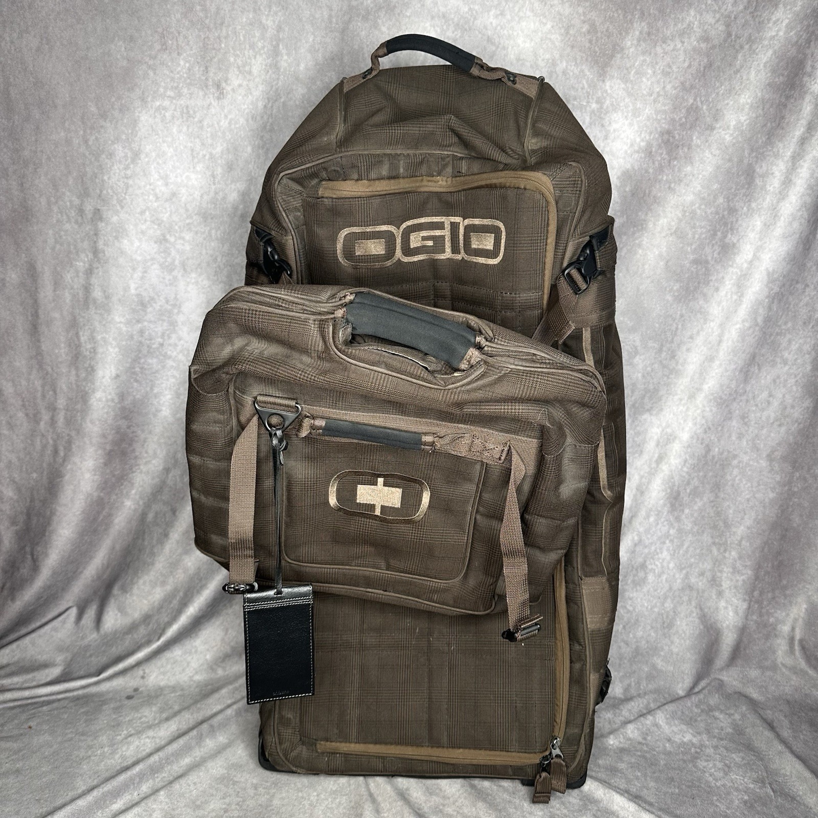 Ogio Sled 35 Rolling Suitcase Matching Bag Luggage Set Brown Wheeled Handle