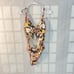 Hurley NWT yellow navy floral cutout waist one piece swimsuit size xl
