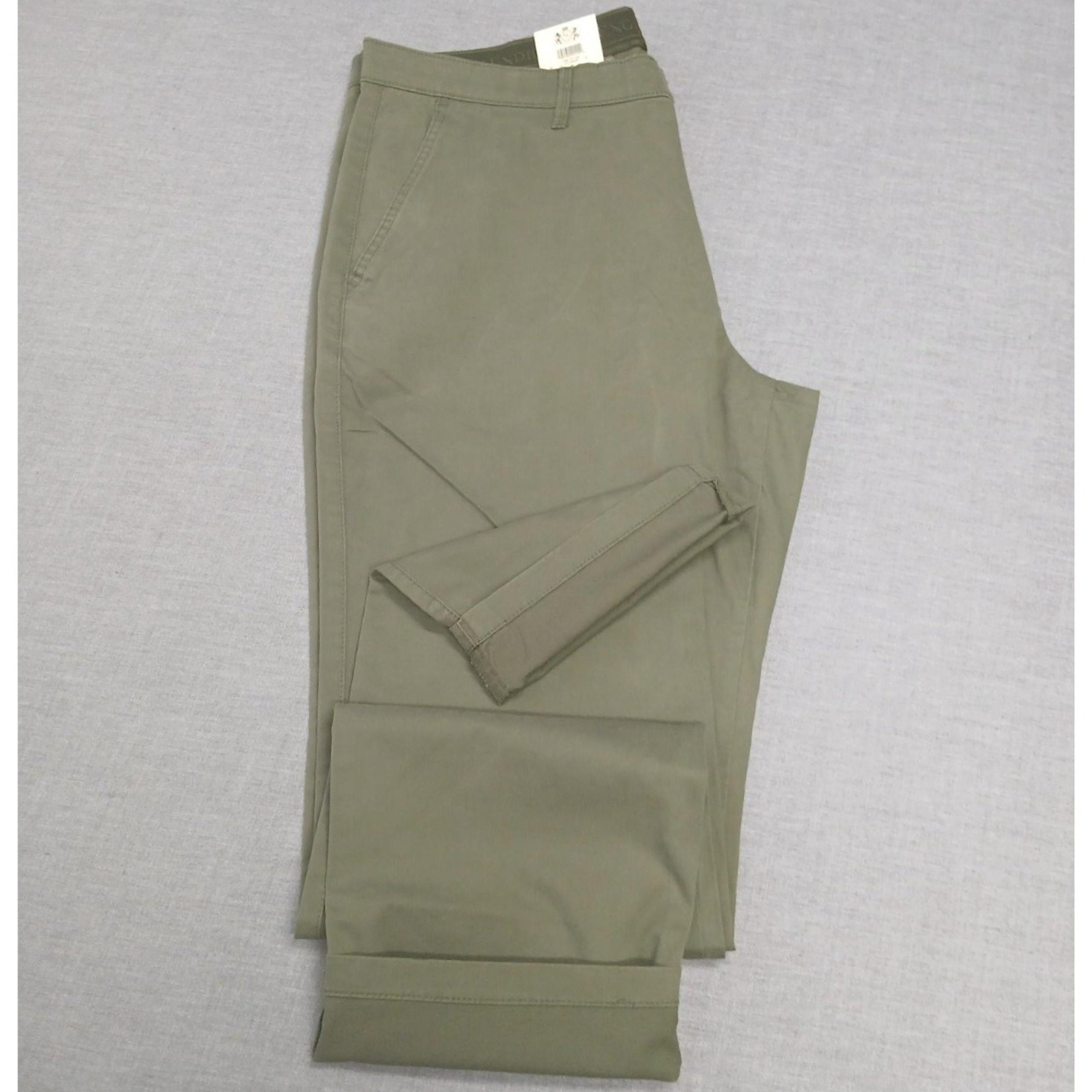 English Laundry Mens Khaki Green Pants 38x34 Straight Fit Stretch Cotton Blend