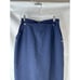 Lauren Ralph Lauren Womens 10 Wool Sailor Button Pencil Straight Knee Skirt Blue