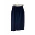 Lauren Ralph Lauren Womens 10 Wool Sailor Button Pencil Straight Knee Skirt Blue