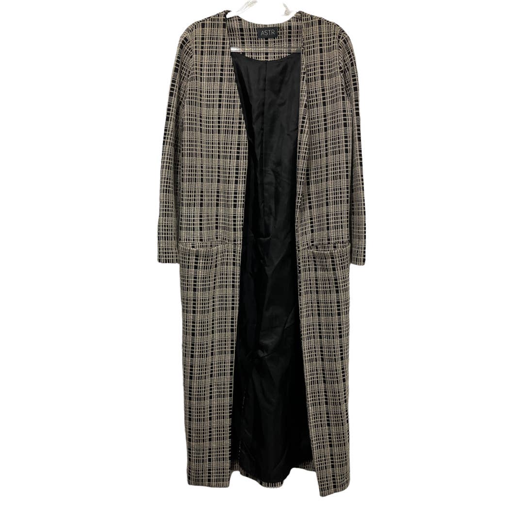 ASTR Long Jacket Size XS Brown Plaid
