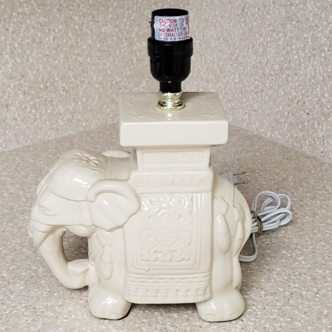 Ceramic Elephant Lamp