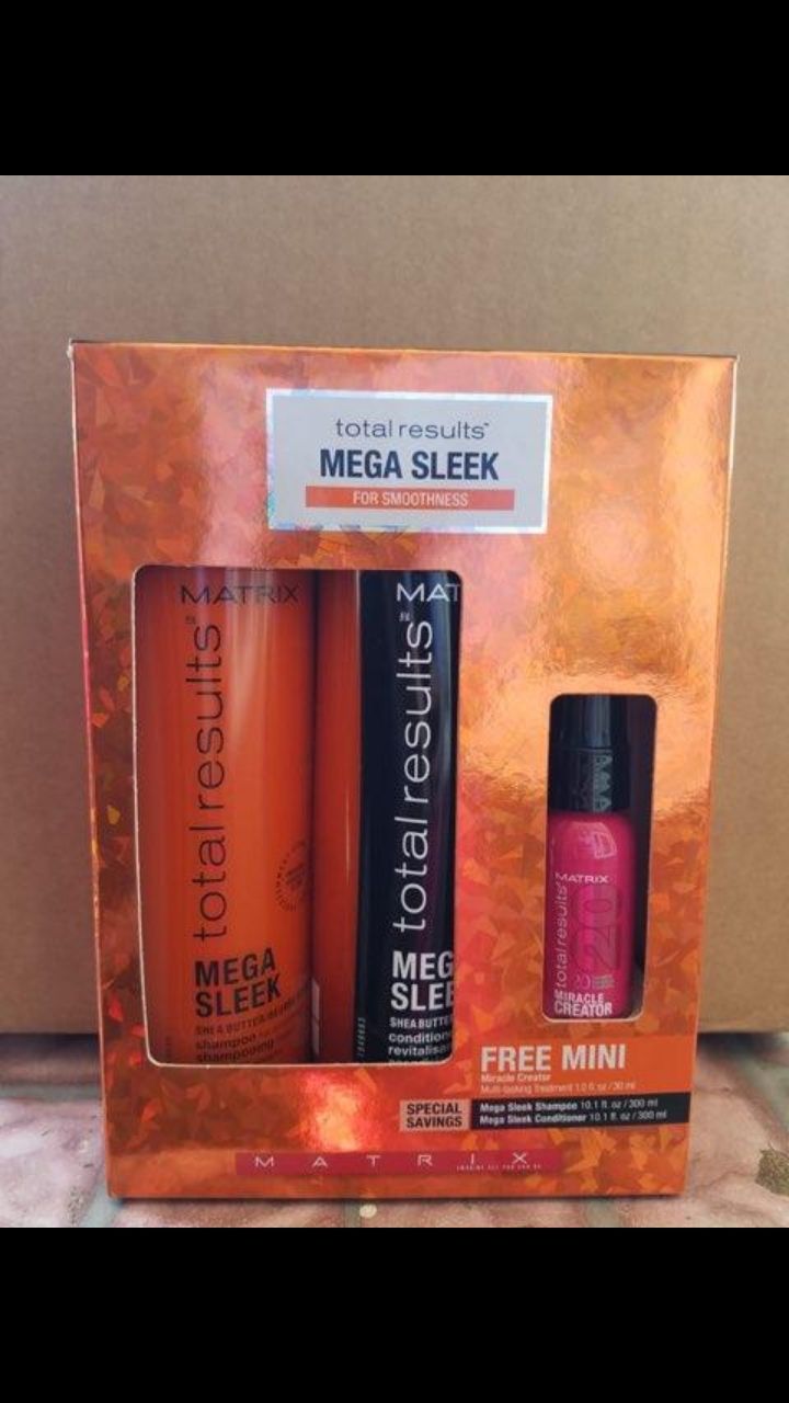 MEGA SLEEK MATRIX SHAMPOO AND CONDITIONE