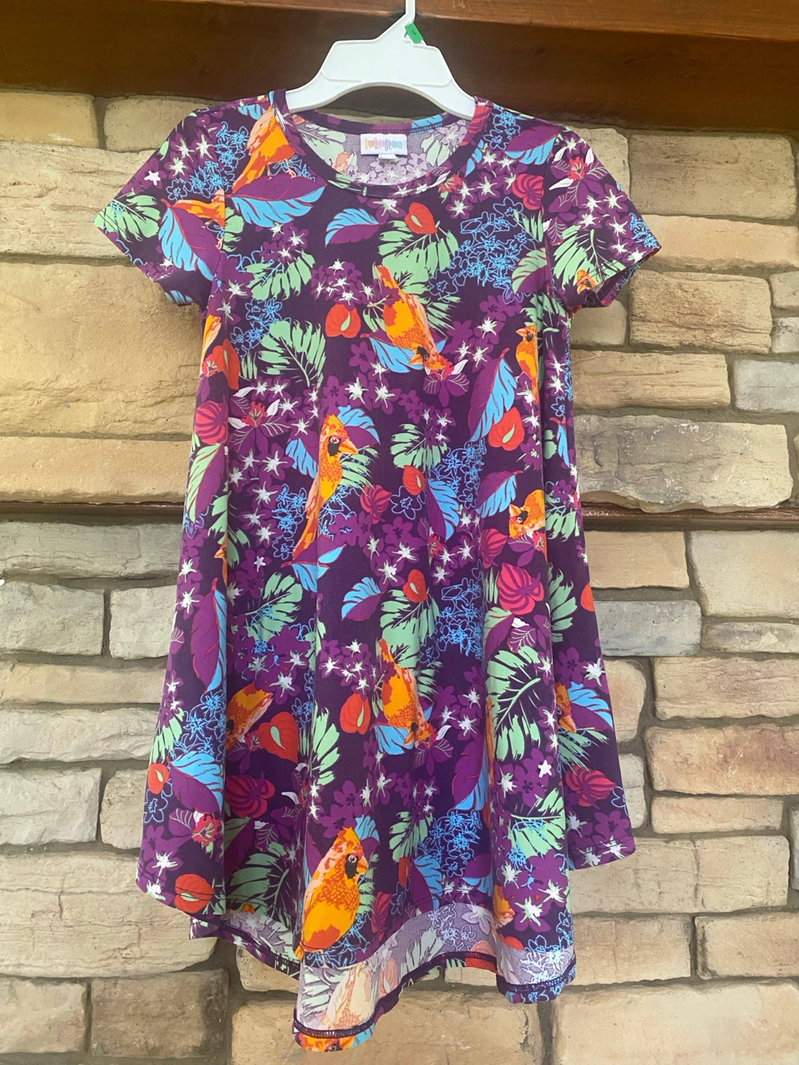 New Girls LuLaRoe Scarlett Dress Size 8 Purple
