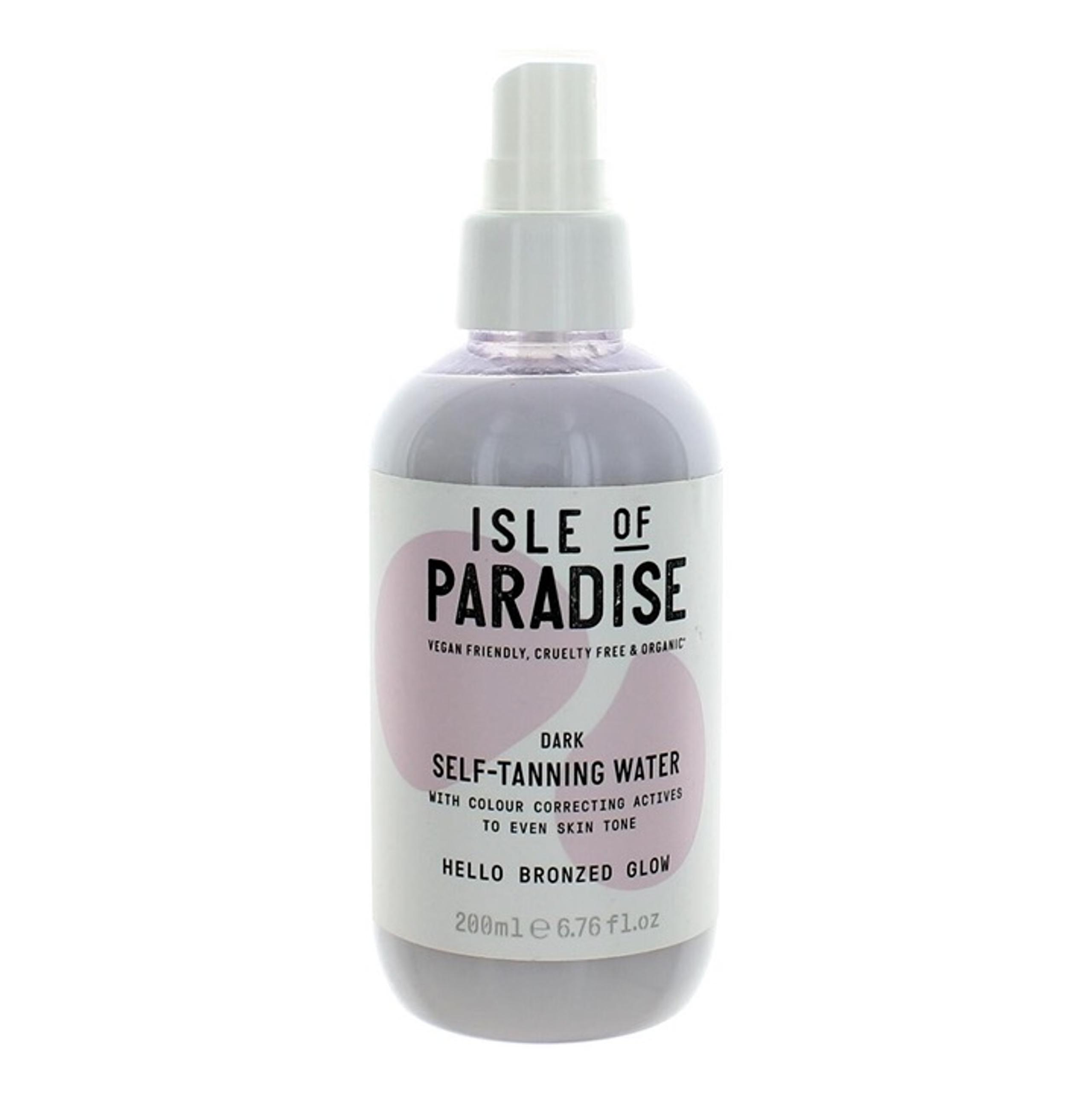 Isle of Paradise Hello Bronzed Glow, 6.76 oz Self Tanning Water - Dark 6LA