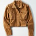 American Eagle Outfitters Brown Lightweight Cropped Military Utility Jacket