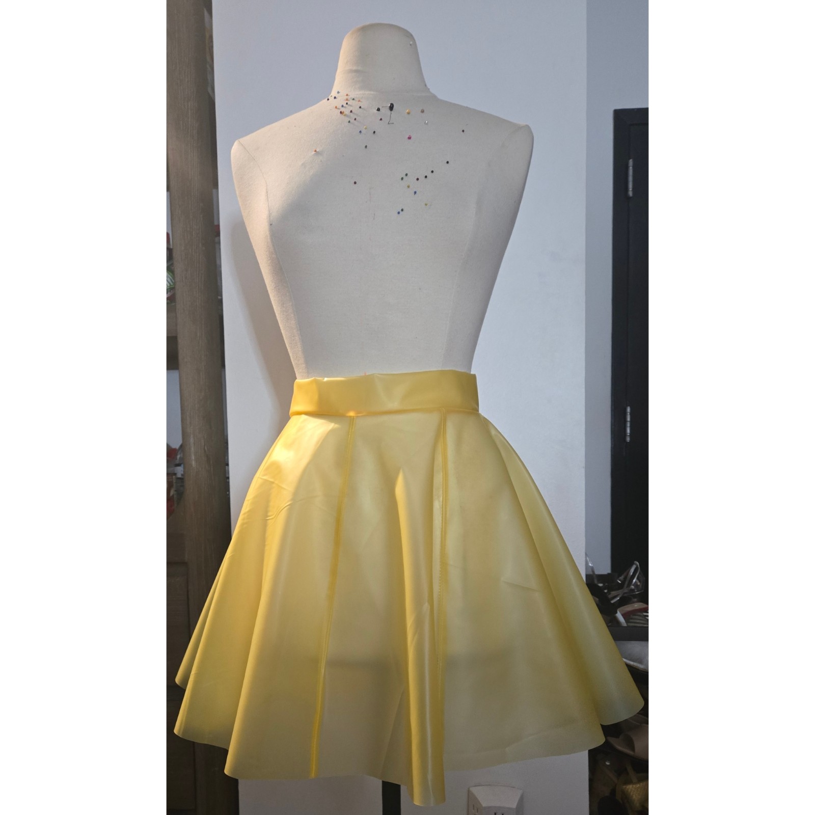 Yellow Vinyl skirt
