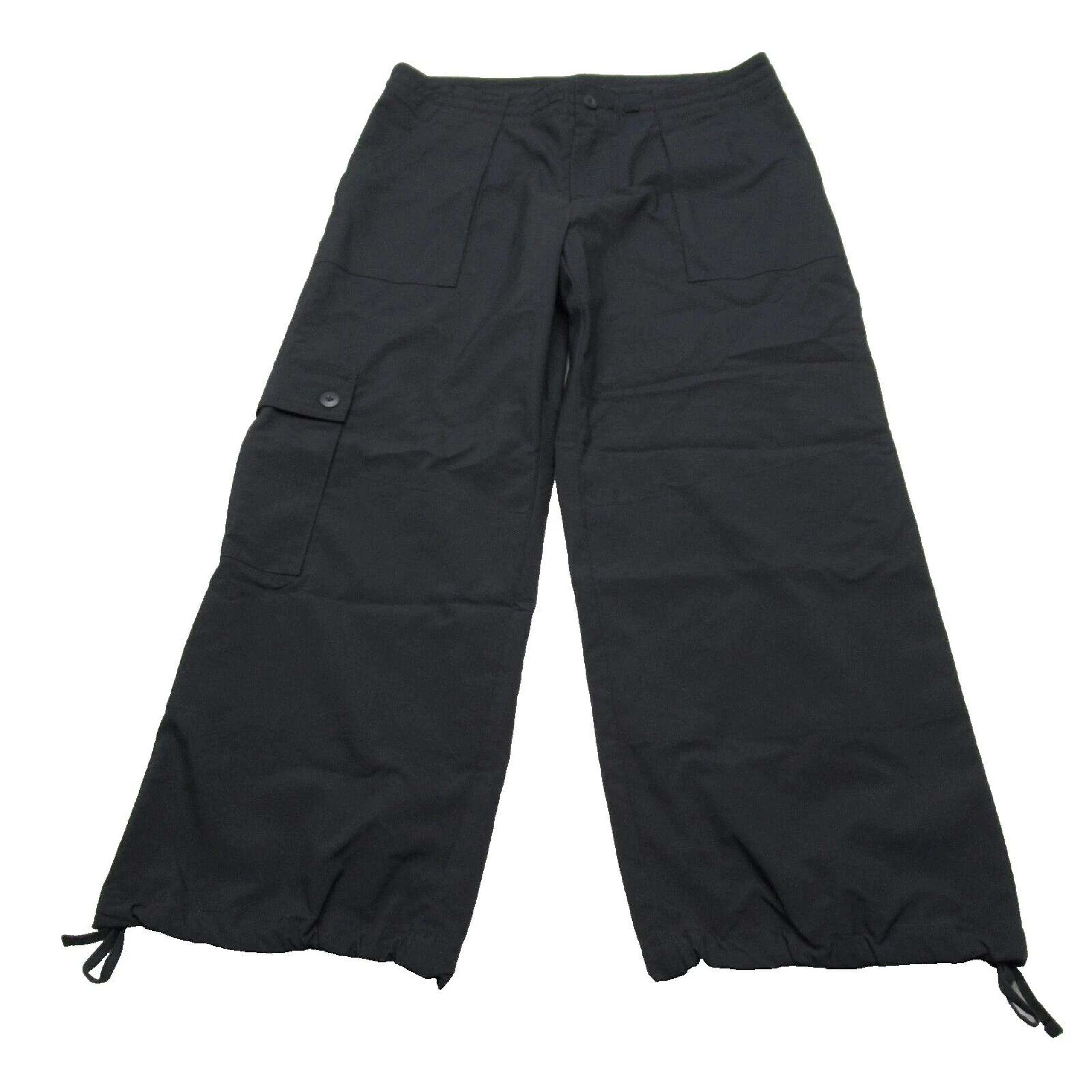 Patagonia Capri Pants Womens 4 Black Zip Drawstring Cargo Lightweight 29x22.5