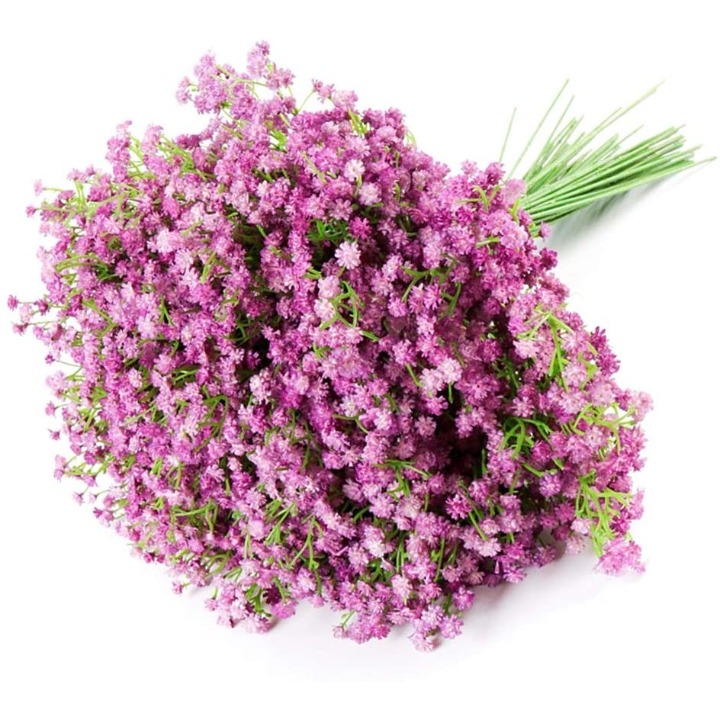 Artificial Baby Breath Gypsophila Bouquets| 15Pcs, Purple