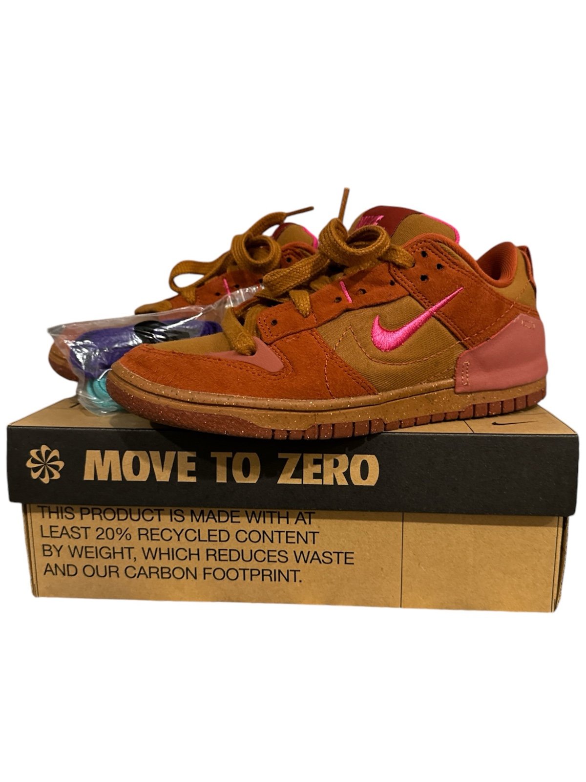 Nike Dunk Low Disrupt 2 Desert Bronze / pink prime / rose initial sz 7 DH4402200