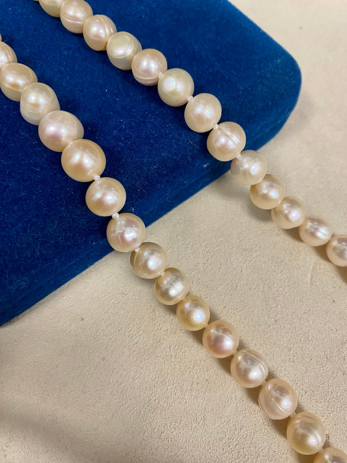 Gold 9k Pearl Necklace 9mm