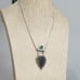 Bloodstone blue topaz 925 silver pendant necklace
