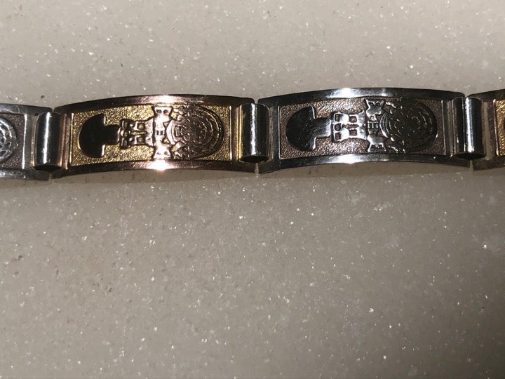 Rose Gold 2 Tone 18k Sterling Bracelet