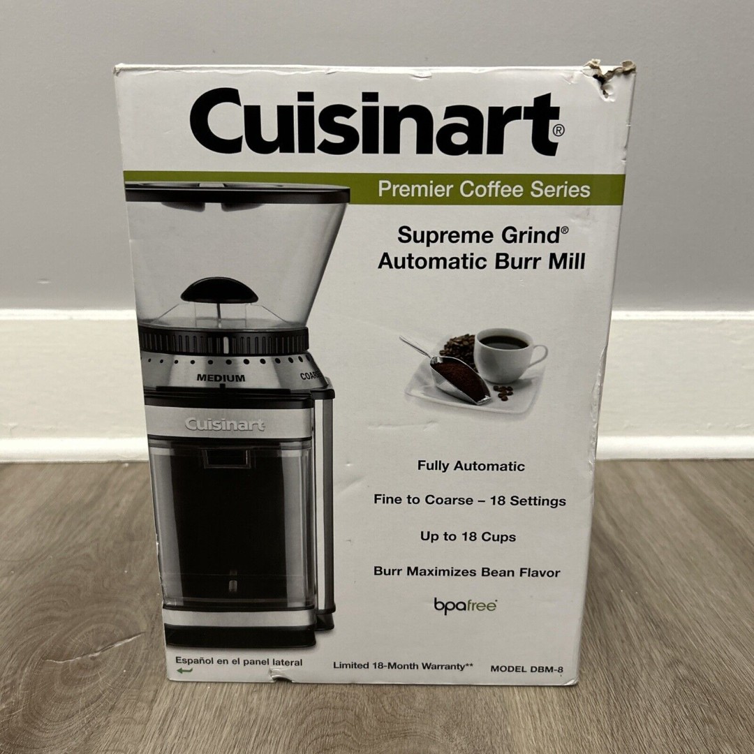 Cuisinart DBM-8 Supreme Grind Automatic Burr Mill Coffee Grinder NEW Open Box