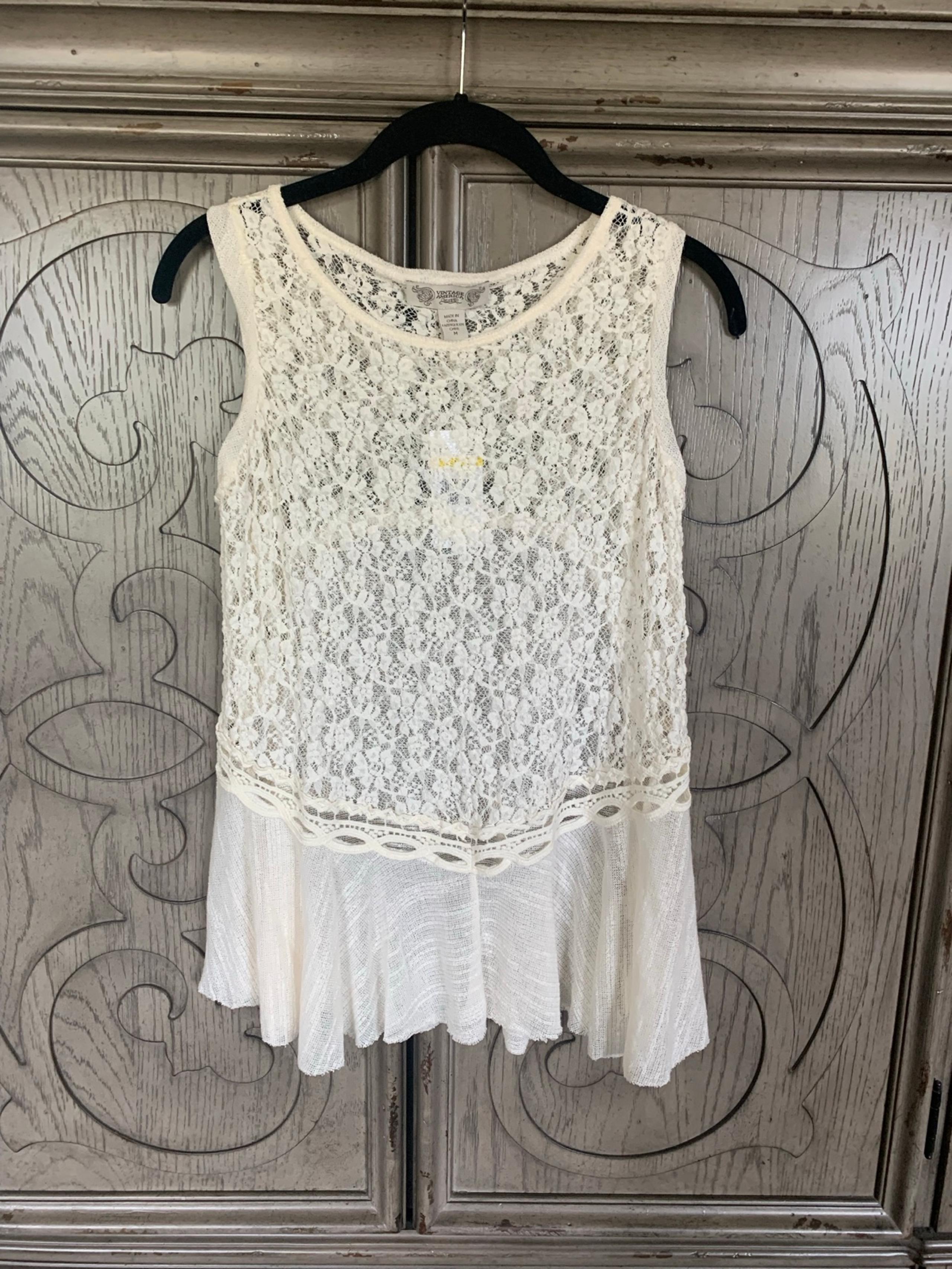 NWT Vintage America Blues Lace Tank
