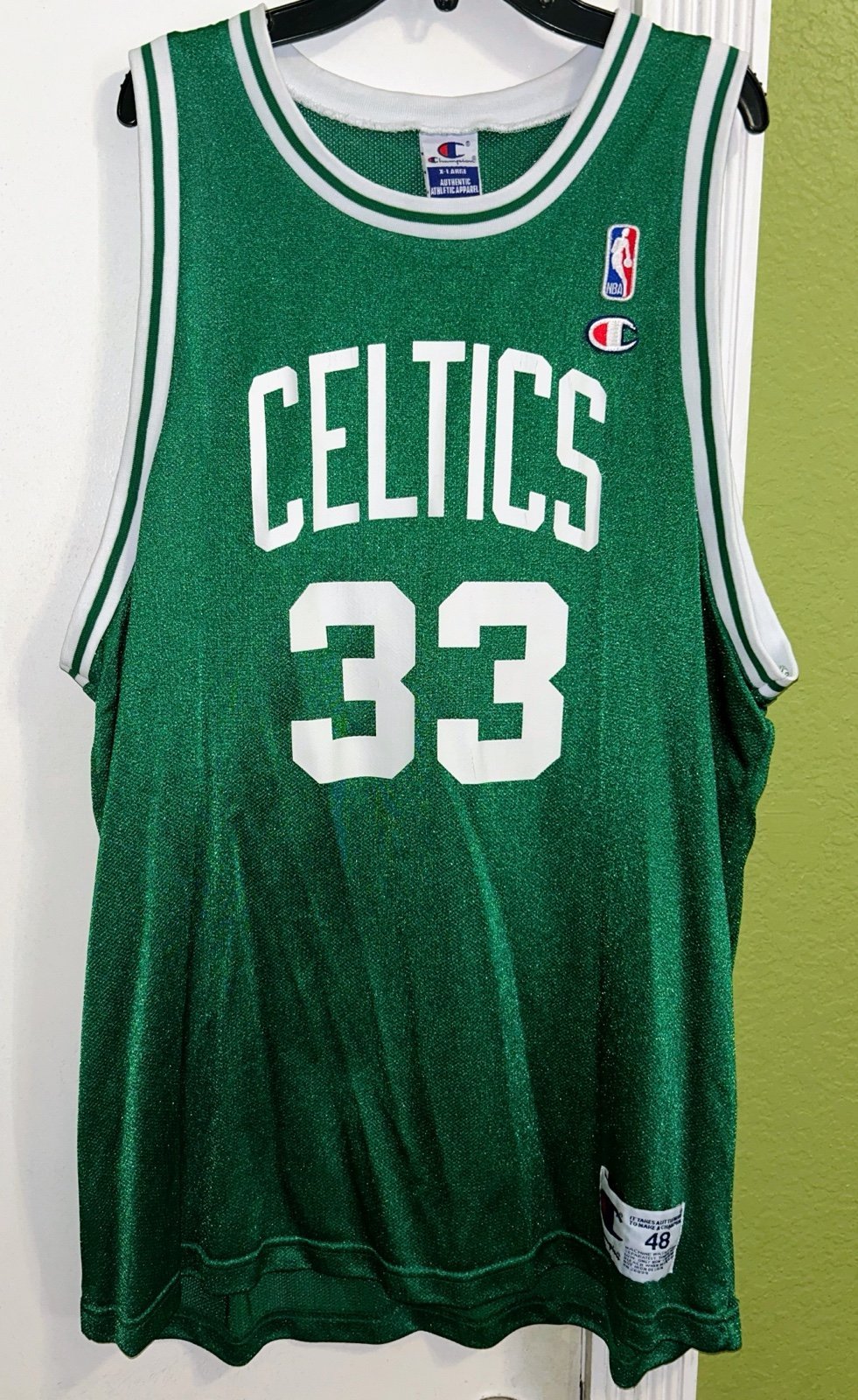 Vintage Larry Bird Boston Celtics Authentic Champion Jersey Mens XL 48 NBA Rare!