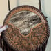 Leather western tooled crossbody