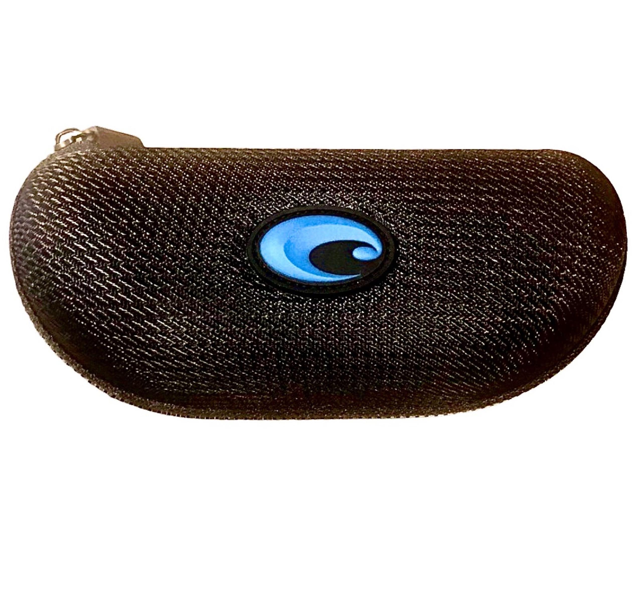 NWOT Zippered Black Costa Sunglasses Case Blue C Logo