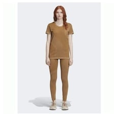 RARE Adidas x Wood Wood Women's How We Do Shirt and Leggings Tan Size Small