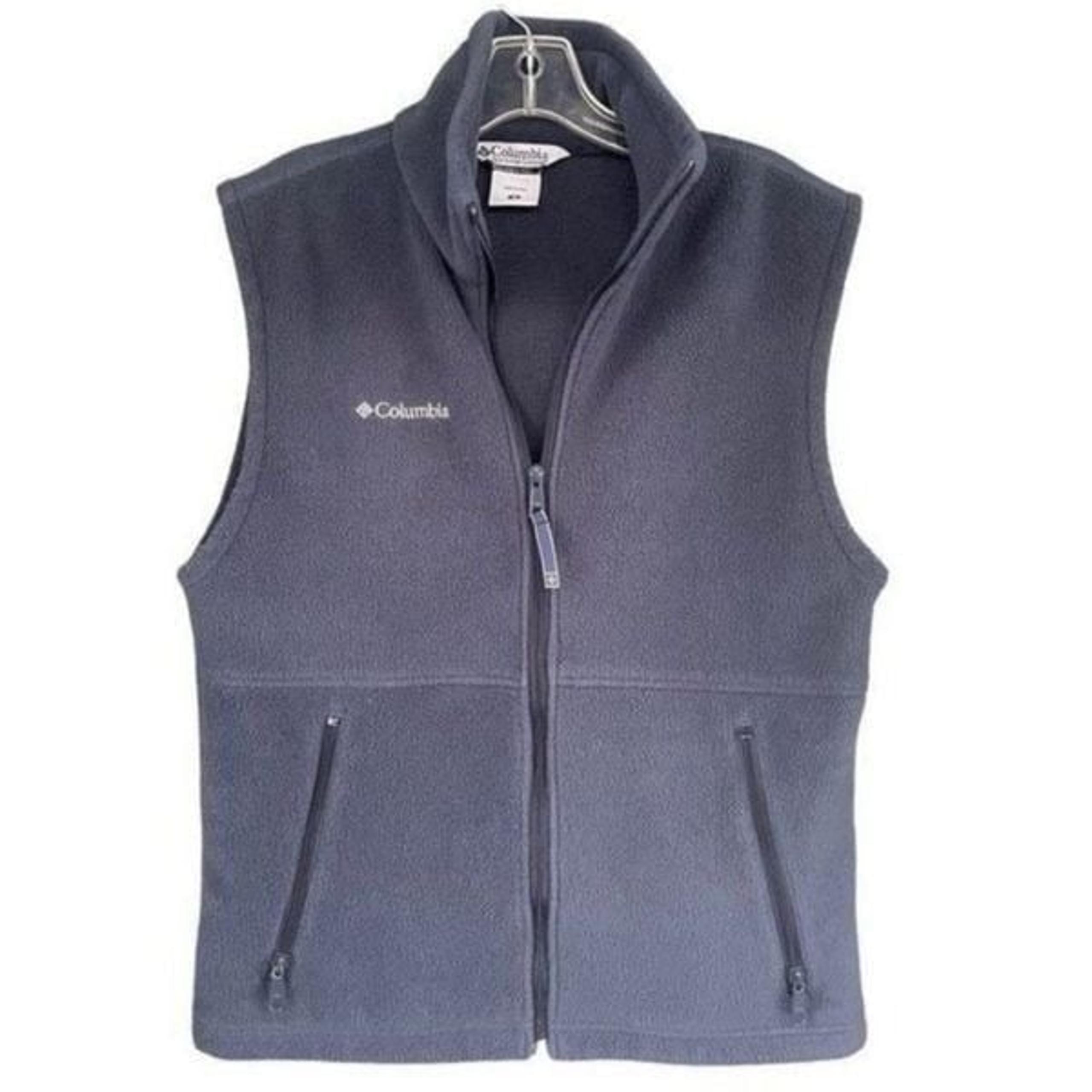 Columbia Blue Fleece Sweater Vest Size Small