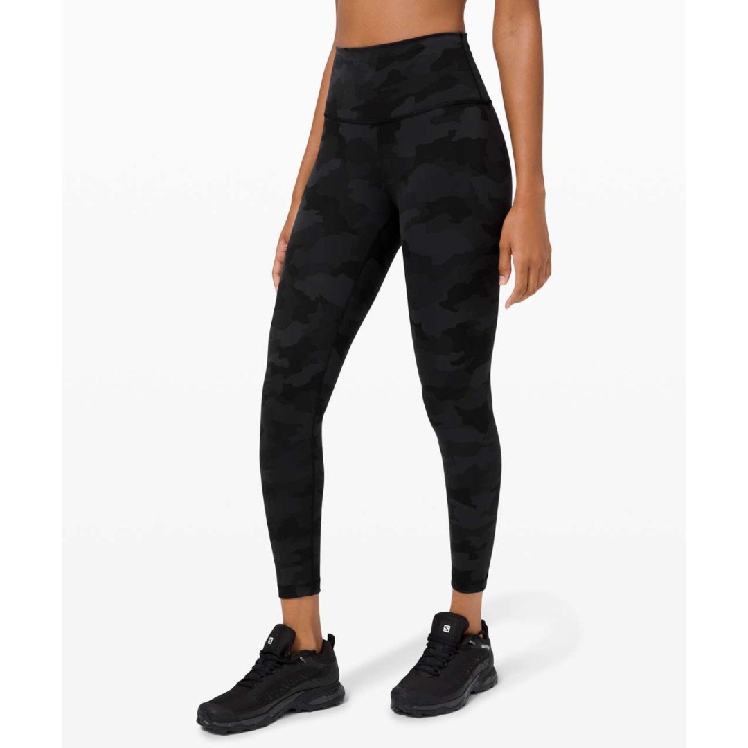 Lululemon Wunder Train HR Tight In Heritage 365 Camo Deep Coal 12 NWT 25