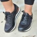 Sports Women's Lace-up Black Sneakers