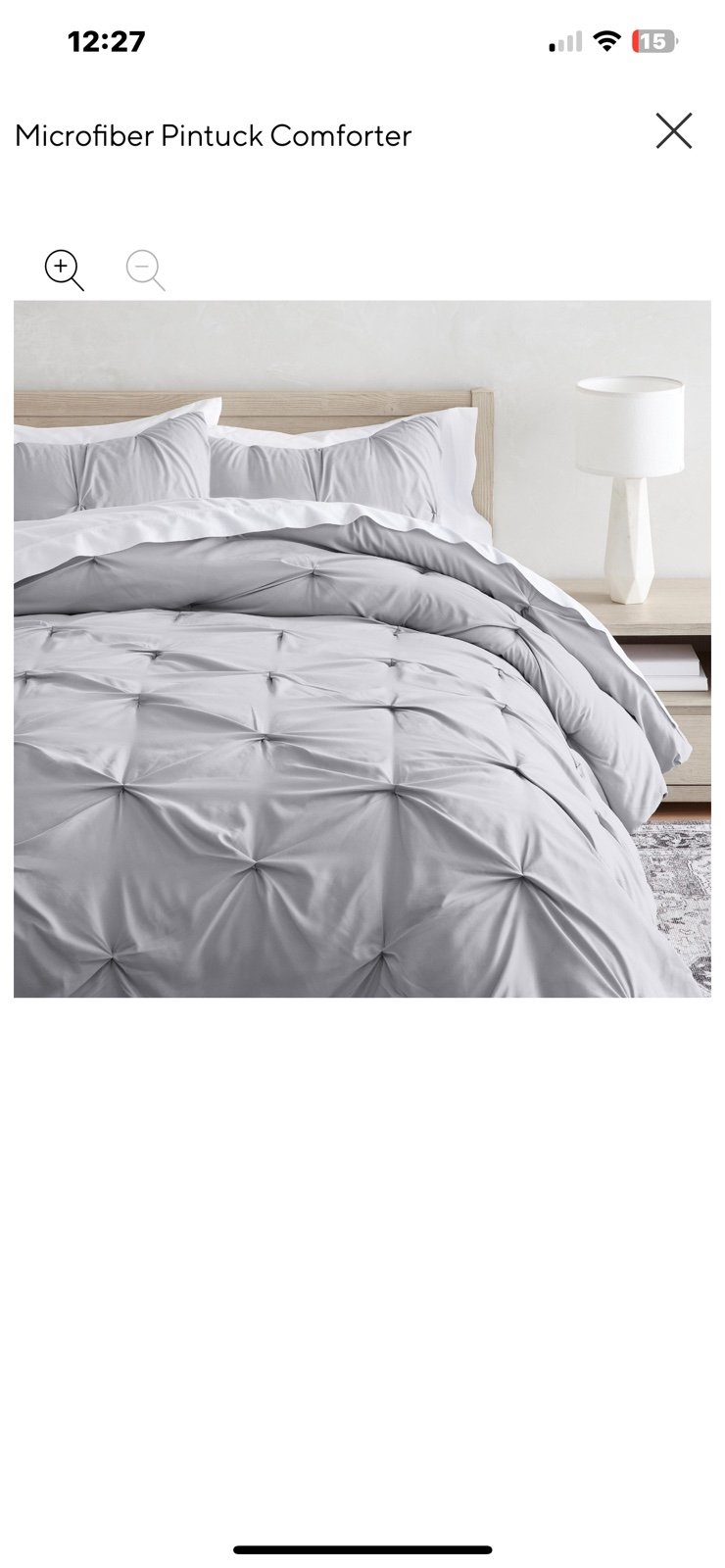 Pottery Barn Pintuck Comforter full/queen