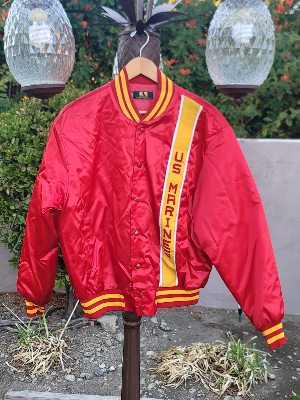 Vtg 80s US Marines Bomber Jacket