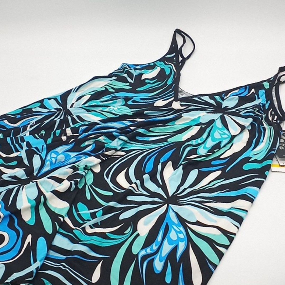 Coco Reef Swim Cover-Up Women Medium Cassis Swirl Darling Dress Black Multicolor