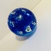 Vintage Cobalt Blue Murano Controlled Bubble Art Glass Round Paperweight 4” Rare