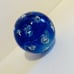 Vintage Cobalt Blue Murano Controlled Bubble Art Glass Round Paperweight 4” Rare
