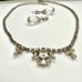 Vintage Deco Rhinestone Necklace & Crystal Earrings