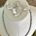 Vintage Deco Rhinestone Necklace & Crystal Earrings