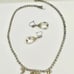 Vintage Deco Rhinestone Necklace & Crystal Earrings